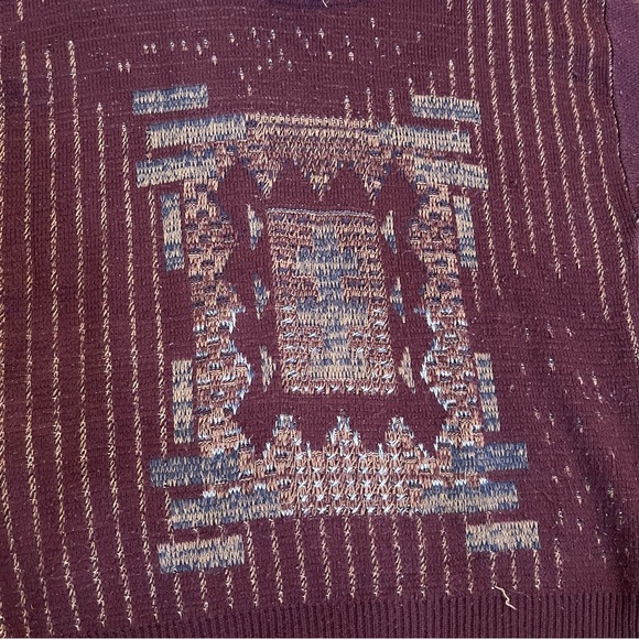 5/$25 Vintage Mens Victory Sweater Sweatshirt Cabin Cottage Fever M L ? Burgundy - Picture 3 of 11